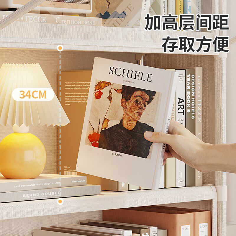 书柜落地儿童视防尘书架学生一体靠墙格子柜