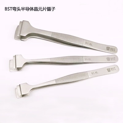 EE夹耐酸碱耐高温蒸发工艺夹平头镊子扁嘴硅片夹晶圆片夹具