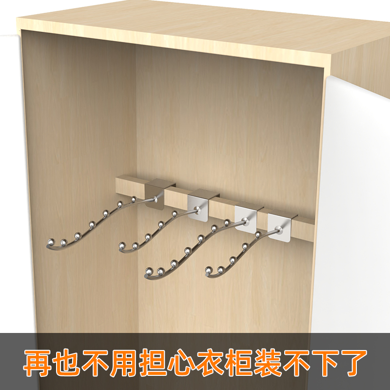 不锈钢阳台挂钩家用防盗窗晒衣架室内晾衣挂杆防盗网伸缩晾衣架