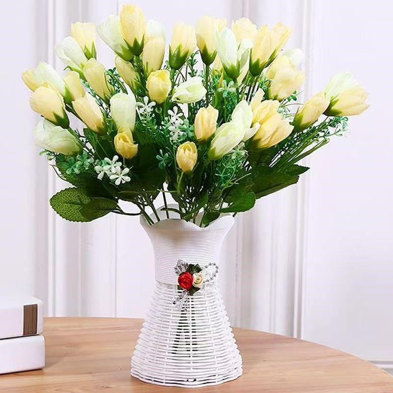 郁金香仿真花束室内装饰品假花房间客厅餐桌摆设花卉盆栽塑料摆件
