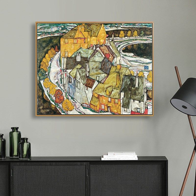 装饰画席勒表现义作品欧式艺术壁画卧室书房玄关客厅挂画