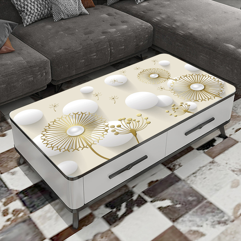 现代D桌垫桌布PVC塑料长方形防烫茶几垫餐桌垫防水防油免洗