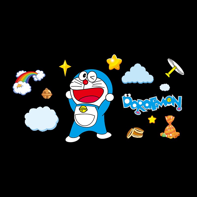 卡通哆啦梦d立体墙贴纸画儿童房间布置男女孩卧室床头墙面装饰