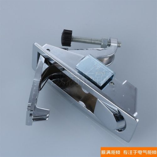 威满柜锁 MS60612黑/白平面执手锁 电柜箱弹跳锁 机械设备门锁