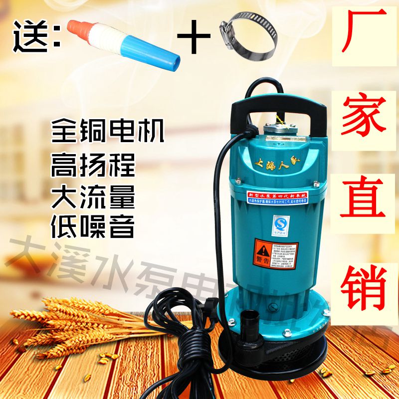 1寸220V单相家用农用灌溉泵370W750W潜水泵抽水机抽水泵2寸高扬程