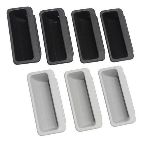 ABS塑料拉手LS023铁皮柜配件部队办公柜门内嵌式灰色塑胶暗把手