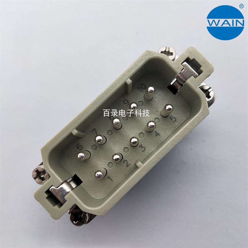 WAIN唯恩 HA-010-M 小10针母芯 HARTING浩亭航空插头WEVEL连接器