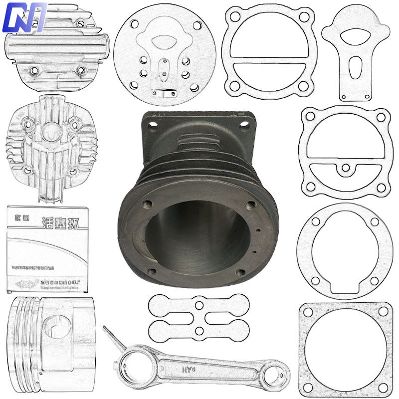 空压机机头配件气缸0.9电动气泵泵头三缸筒工业90活塞空气压缩机