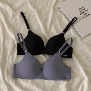 一片式 无钢圈透气无痕轻薄聚拢调整型上托少女文胸罩内衣小胸薄款