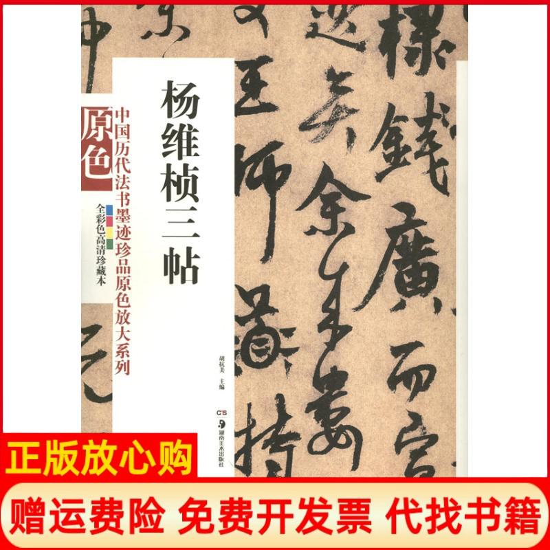【正版书】中国历代法书墨迹珍品原色放大系列杨维桢三帖胡抗美著湖南美术出版社9787535658289