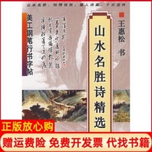 【正版书】美工钢笔行书字帖山水名胜诗精选王惠松著上海科学技术文献出版社9787543941489