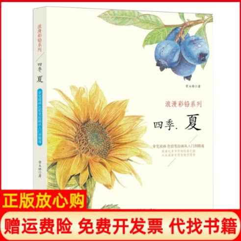 【正版书】四季夏浪漫彩铅系列彩色铅笔绘画从入门到精通自学彩铅画入门教程书常玉娇著中国商务出版社9787510317910