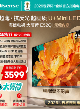 海信电视大薄荷E52Q 65吋 超薄内嵌 抗反光防眩光 MiniLED电视机