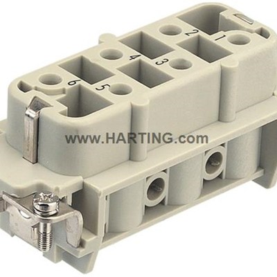德国HARTING HAN6HSB-BU哈丁浩亭连接器插芯母头螺钉09310062701