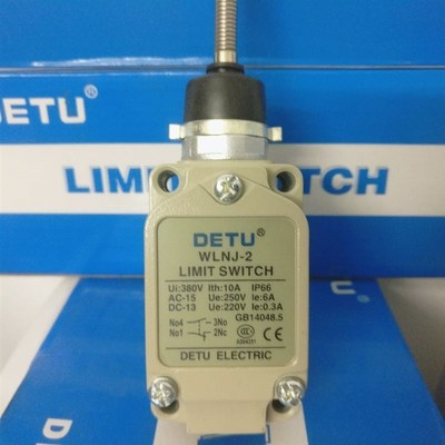 德图DETU 双回路防水限位行程开关 WLNJ-2 塑料弹簧摆臂型