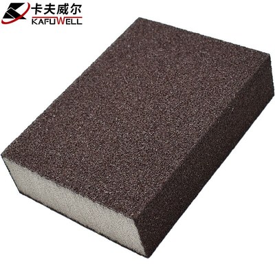 卡夫威尔金刚砂海绵砂纸块家具木工打磨海绵5片装厚型180目YS2873