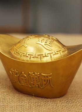 黄办铜金元宝摆件财进宝黄金万两工面艺品公室客招厅桌装饰品CGD