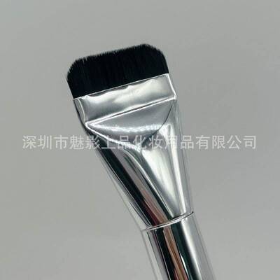 新品一字型粉底刷不吃粉扁平底妆刷新手粉底液无痕面膜刷双头挖勺