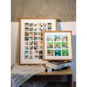 实木48 九宫格情侣相框定制挂墙榫卯diy照片打印装 裱简约礼物画框