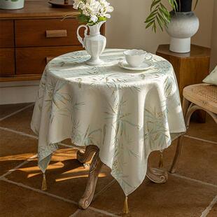 法式复古轻奢氛围感圆桌小茶几餐桌布艺圆几盖布新款高级台布定制