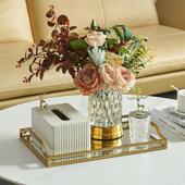 客厅纸巾盒轻奢高档家用简约纸抽盒套装 茶几卧室餐桌面收纳盒摆件