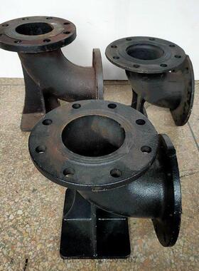 国标加厚消火栓弯头Ss100-65-1.6双法兰90度消火栓专用弯头底座