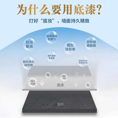 外墙抗碱封闭底漆内墙乳胶漆室内室外防潮防霉家用墙面加固界面剂