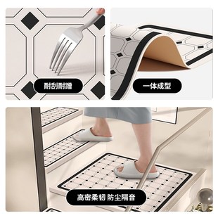 乳胶硅简约现代楼梯踏步垫静音家用自粘脚垫防滑地毯台阶地毯垫子
