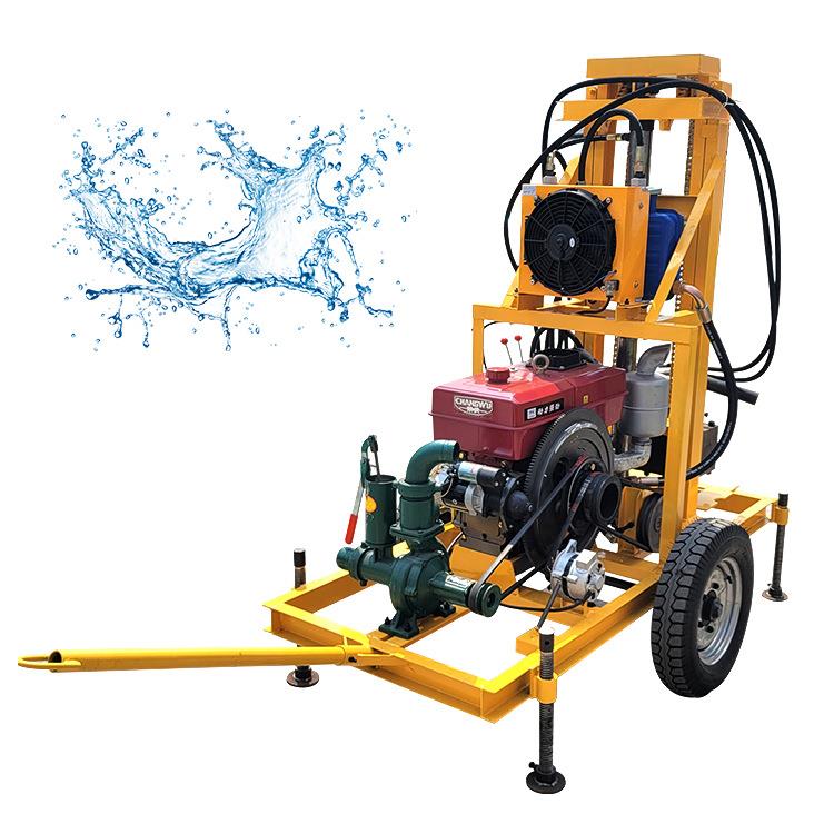 22马力柴油打井机家用小型钻井机牵引式灌溉井打井机厂家