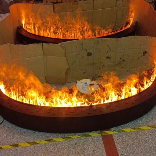 定制仿真火雾化壁炉圆形LED火焰灯客厅蒸汽加湿器不锈钢室内电热