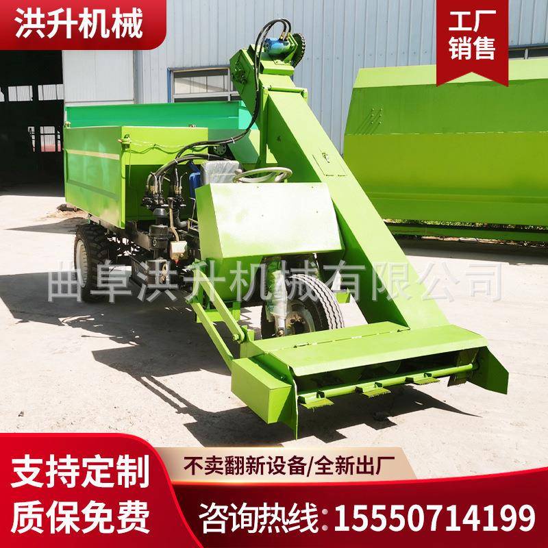 养殖场三轮清粪车牛圈铲粪车小型自卸式粪便刮粪车养牛场全套设备