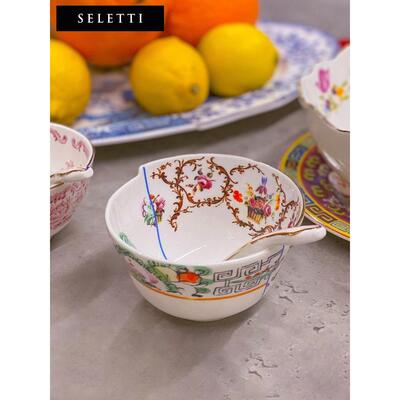 Seletti古怪碗餐具瓷饭碗中国和西方家庭沙拉小酸奶碗早餐碗