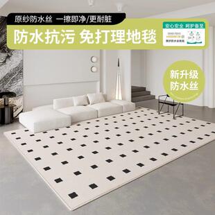 轻奢高级感沙发可擦免洗家用卧室地毯 客厅防水防污地毯2024新款