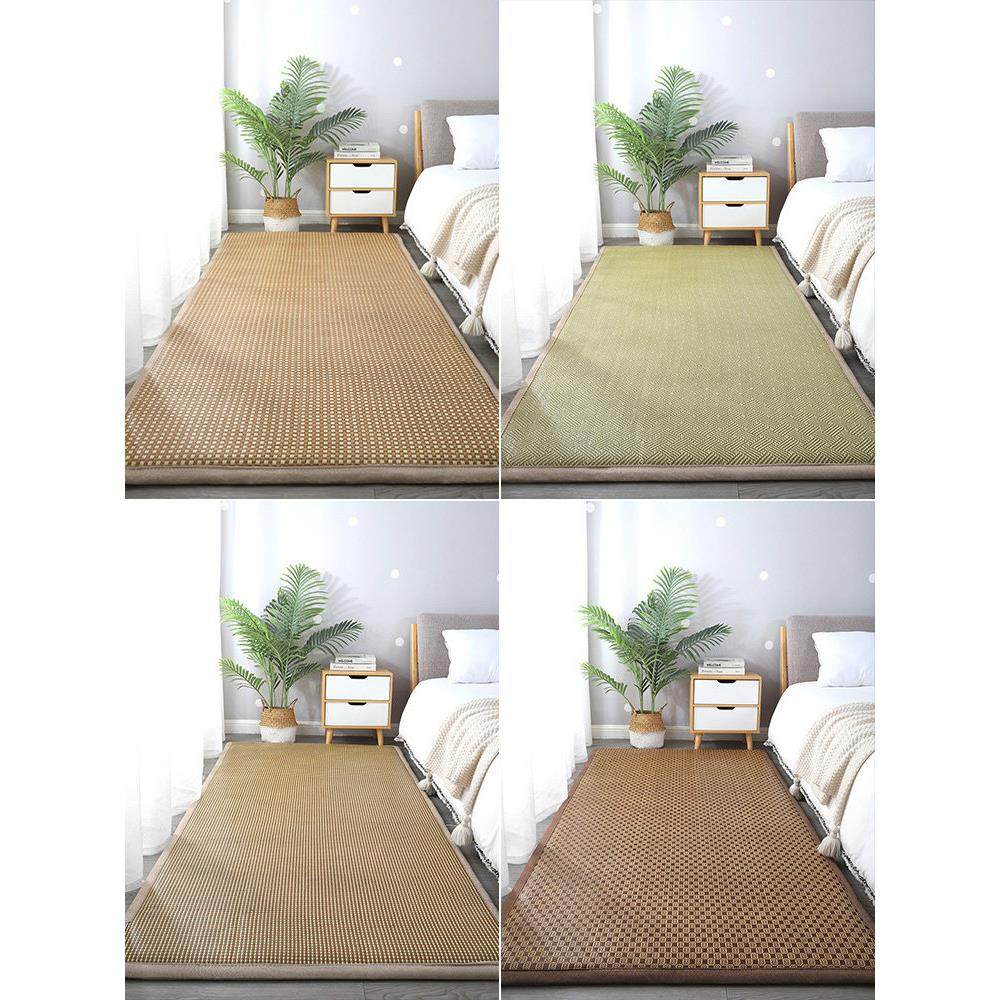 卧室床边藤席地垫榻榻米凉席床垫阳台客厅地板垫儿童爬行防摔地毯
