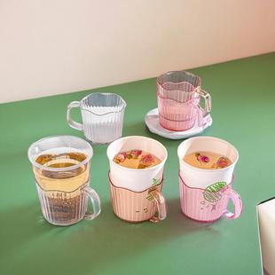 一次性纸杯子杯托茶杯托塑料波纹加厚防烫手隔热家用纸杯套保护套