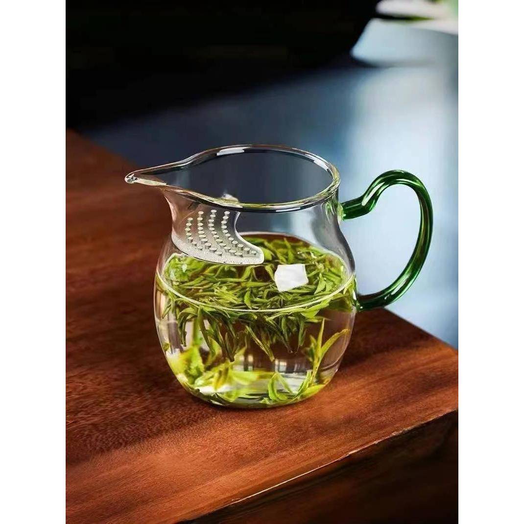 月牙公道杯耐高温高硼硅玻璃大容量过滤网茶海茶漏一体式分茶器