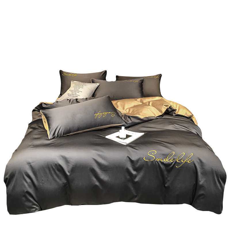 春秋床单被罩四件套轻奢高级感夏季床笠款欧式裸睡学生被套三件套