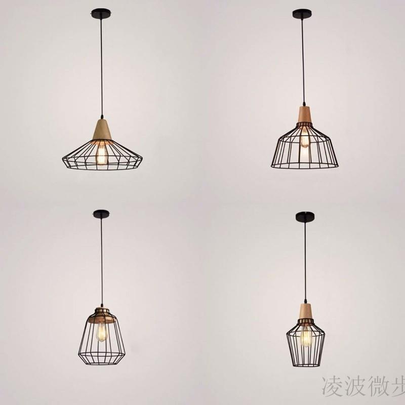 复古工业风铁艺鸟笼灯具北欧创意酒吧个性餐厅咖啡厅铁笼单头吊灯