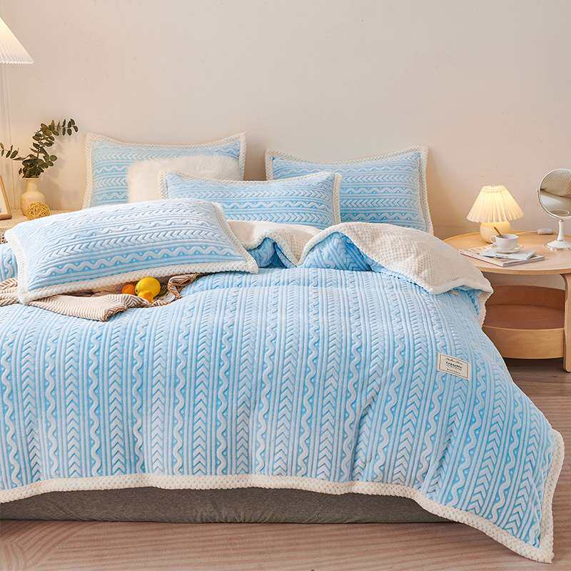 雪花绒毛毯单人披肩小毯子宿舍女生学生午睡毯盖毯床上用品舒适