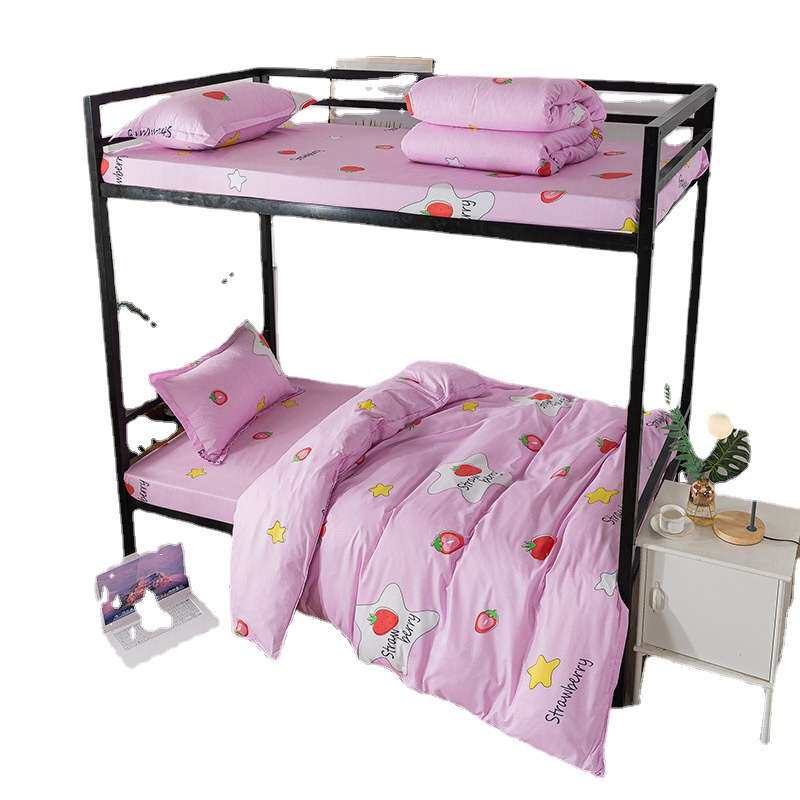 学生宿舍六件套纯棉被褥套装全棉床上用品三件套单人床棉花被垫褥