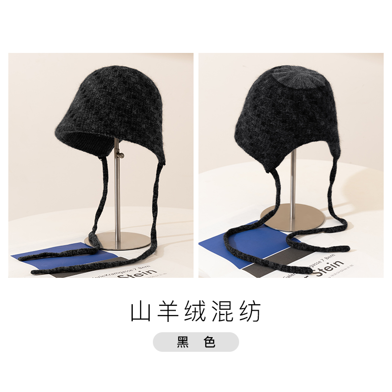 太一2025新款冬季帽子女山羊绒安哥拉兔毛后开叉飘带保暖渔夫帽女,服饰配件/皮带/帽子/围巾,帽子,淘宝优惠券,粉丝福利购,淘宝优惠卷