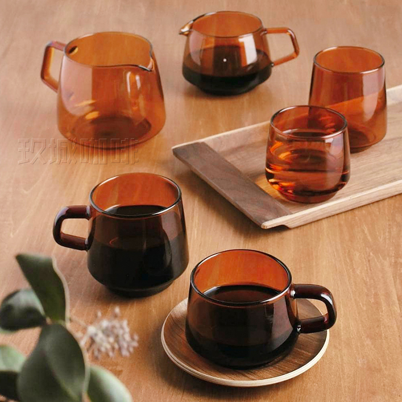 Kinto 琥珀色耐热玻璃咖啡杯马克杯手冲分享壶泡茶牛奶杯日式简约