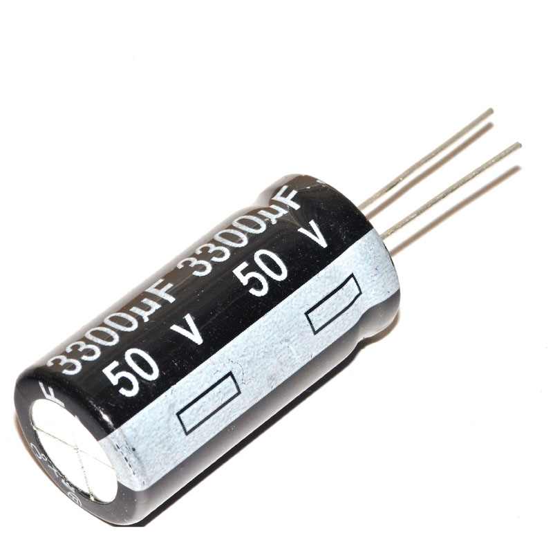 桥田优质 电解电容 50V/3300UF 体积18*35 铝电解电容 (10只)
