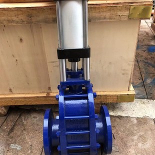 气动陶瓷双闸板阀Z644TC进料耐磨电厂灰渣排渣卸灰出料切断插板阀