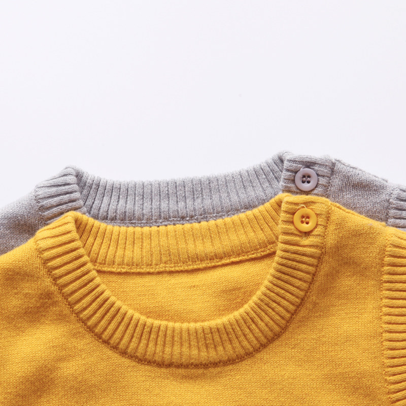 男童秋冬毛线背心婴儿纯棉毛衣儿童加厚马甲男宝宝秋装双层针织衫