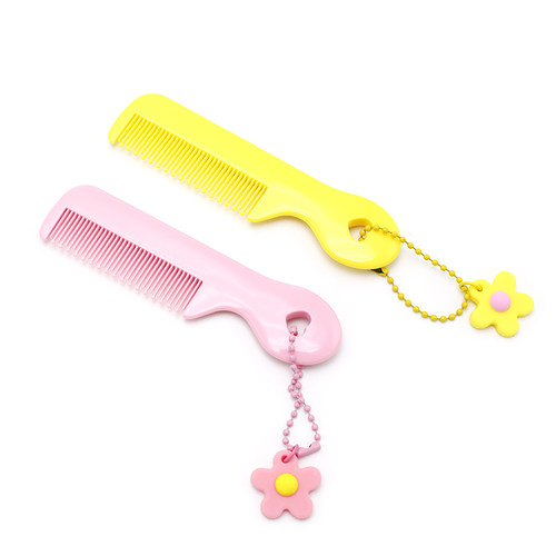 婴儿梳宝宝梳迷你安全梳小孩新生儿童头发梳子便携小梳子可爱小花