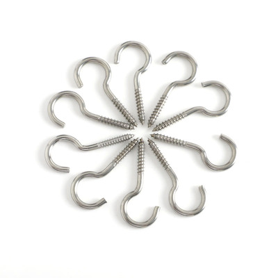 304不锈钢羊眼圈自攻螺丝钉 挂钩吊环铁钩子灯钩带环羊眼钉羊眼丝