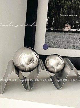 摆件高级感小众轻奢金属装饰品家居软装酒柜装饰客厅玄关桌面摆设