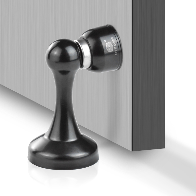 门吸免打孔门挡器强磁吸卫生间不锈钢门碰黑色地吸防撞吸门器墙吸