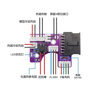 CNVORON 2.4热端转接板 理线神器 自带BAT85二极管腔温热敏配端子